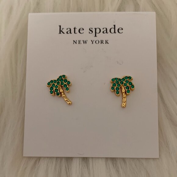 kate spade Jewelry - KATE SPADE Away We Go Palm Tree Stud Earrings in Gold